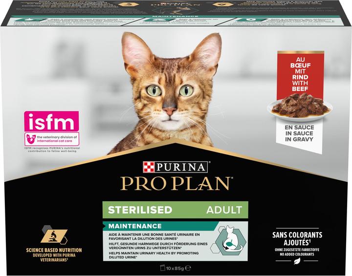 Produktbild Purina ONE Sterilised NUTRISAVOUR (Adult, 10 Stk., 850 g)
