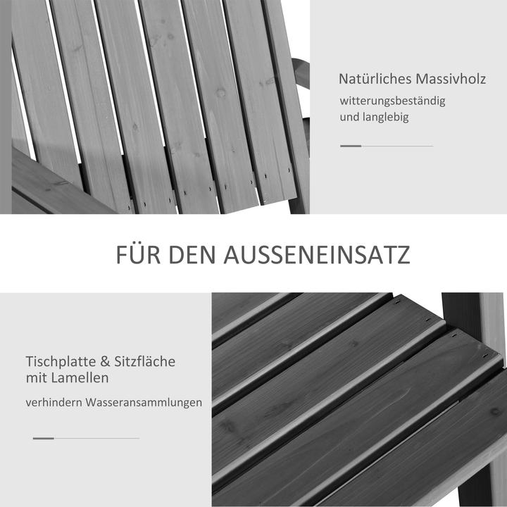 Produktbild Outsunny Gartenbank mit Tisch