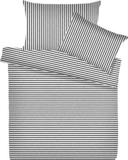 Produktbild Living Home Melange Jersey Streifen (Bettwäsche Set, 155 x 220 cm, 80 x 80 cm)
