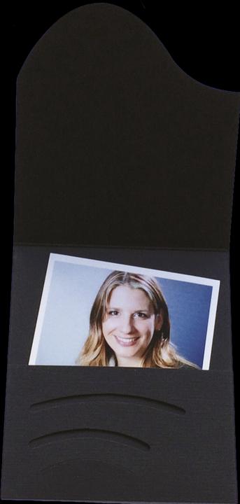 Actual product image Daiber 1x100 passport photo folders Wave linen board (7 x 10 cm, 100 x)