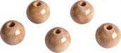 Actual product image Rayher Wood beads FSC 100%, polished, 12mm ø, natural, 32