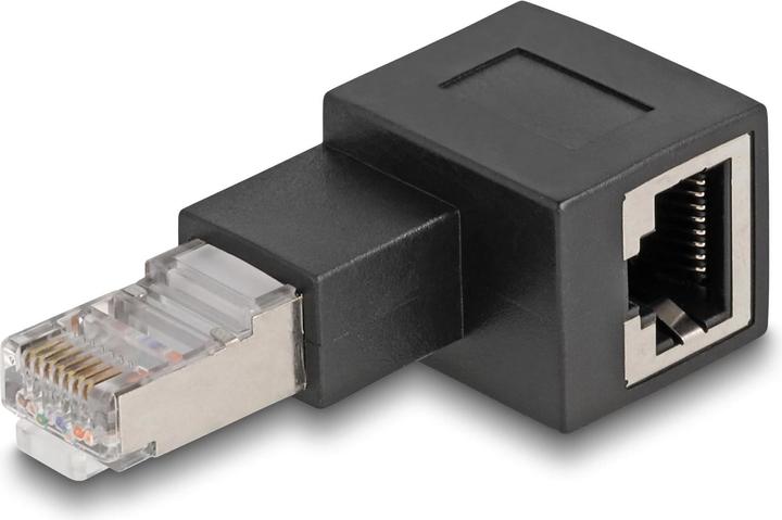 Delock Adattatore da spina RJ45 a presa RJ45 Cat.6A 90° angolato a sinistra (RJ45, RJ45 (1x))