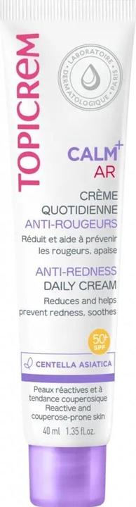 Topicrem Calm AR Anti-Redness Daily Cream 40ml SPF50 Soothing Couperose (Sonnencreme, SPF 50, 40 ml)