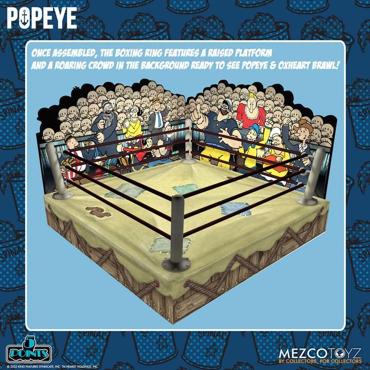 Immagine prodotto Mezco Toys Statuette di Braccio di Ferro 5 Points Deluxe Set Braccio di Ferro e Cuore di Bue 9 cm
