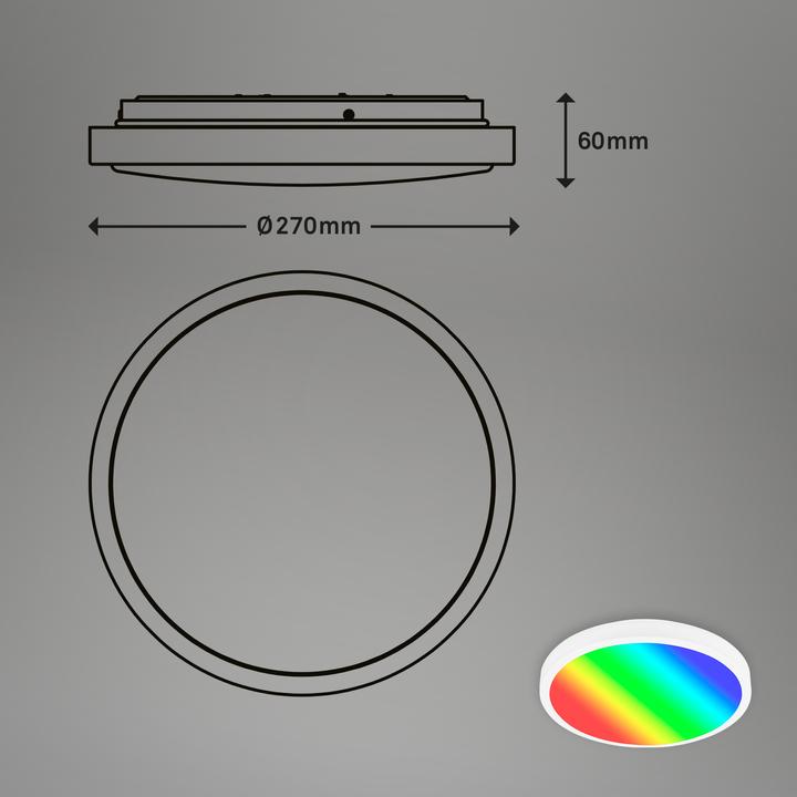 Actual product image Briloner WiFi TUYA + Bluetooth RGB/W CCT LED panel, LED/21W (2100 lm)