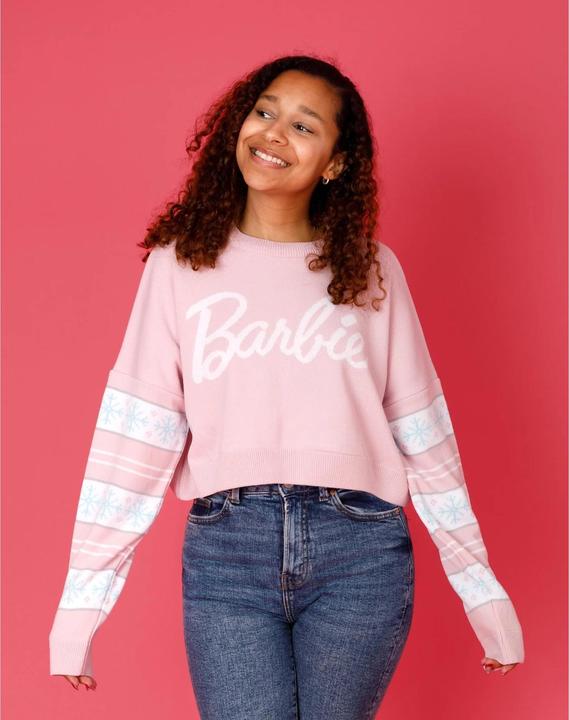 Image du produit Barbie Femmes/Ladies Logo Cropped Jumper (XL)