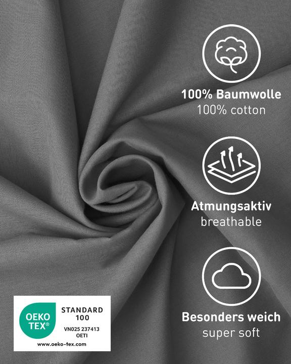 Actual product image Fit-Flip Hüttenschlafsack Baumwolle ultraleicht mit Kissenfach 90x220cm (220 cm)