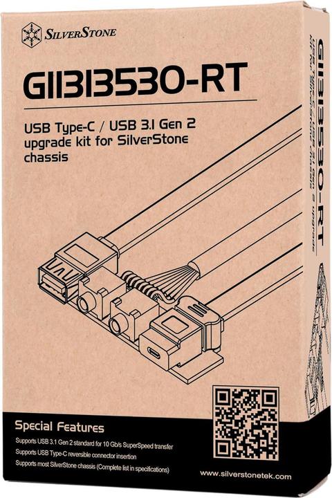 Produktbild Silverstone SST-G11313530-RT - USB Type C, USB3.1 Gen.2 Upgrade kit for chassis (0.81 m, USB 3.1, USB 3.0)