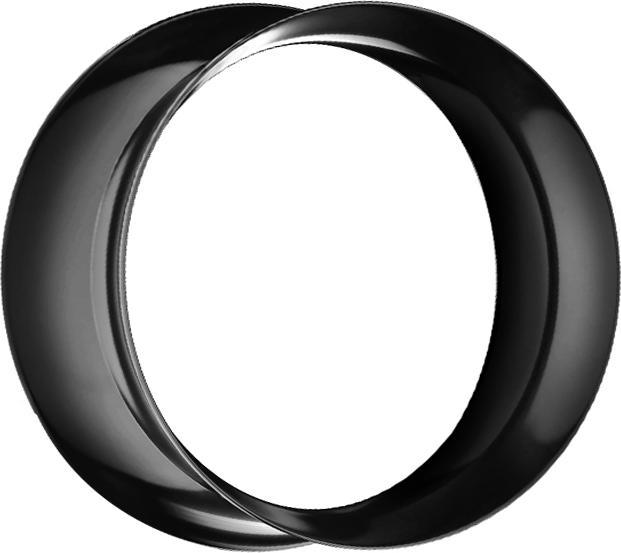 Star Piercing Flared Tunnel schwarz (Silikon, ohne Messing)