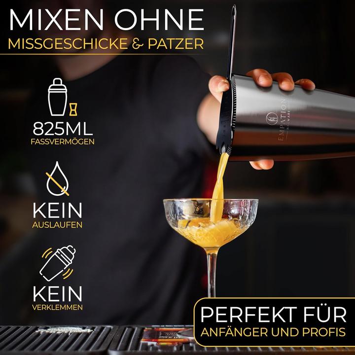 Immagine prodotto Empation Cocktail-Shaker-Set mit Bar Zubehör (Testsieger) (Set da cocktail)