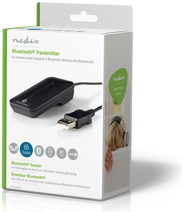 Immagine prodotto Nedis Trasmettitore Bluetooth® | Connessioni - Ingresso: 1x TosLink (Trasmettitore e ricevitore)