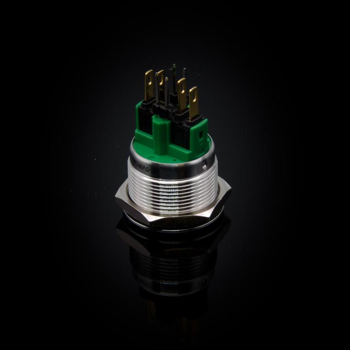 Produktbild Purecrea 22mm Drucktaster mit RGB Beleuchtung 5V - Edelstahl