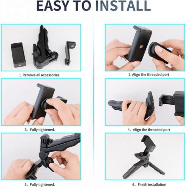 Actual product image PhoneLook Extendable smartphone tripod with selfie stick and 360-degree rotation