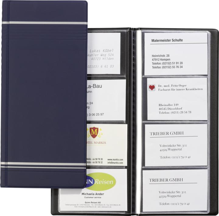 Image du produit Durable Porte-cartes de visite Visifix pour 96 cartes de visite, bleu (90 x 57 mm)