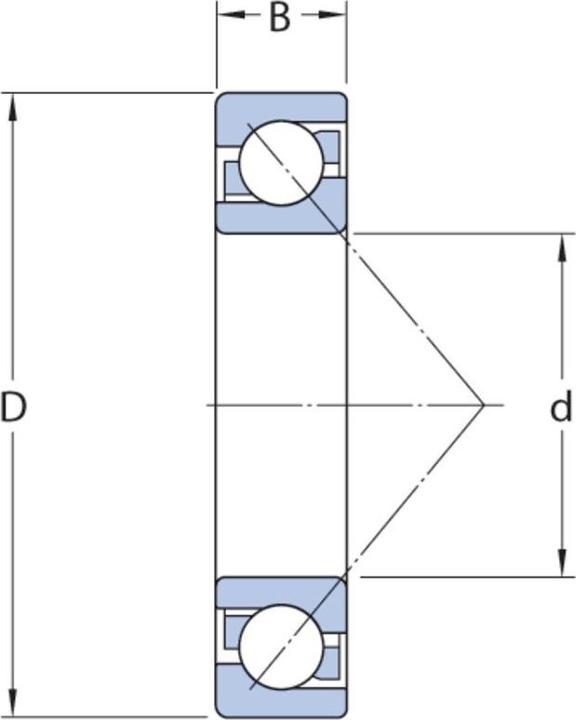 Produktbild SKF Schrägkugellager 7207 BECBP Innen-Ø 35 mm Aussen-Ø 72 mm Breite17 mm