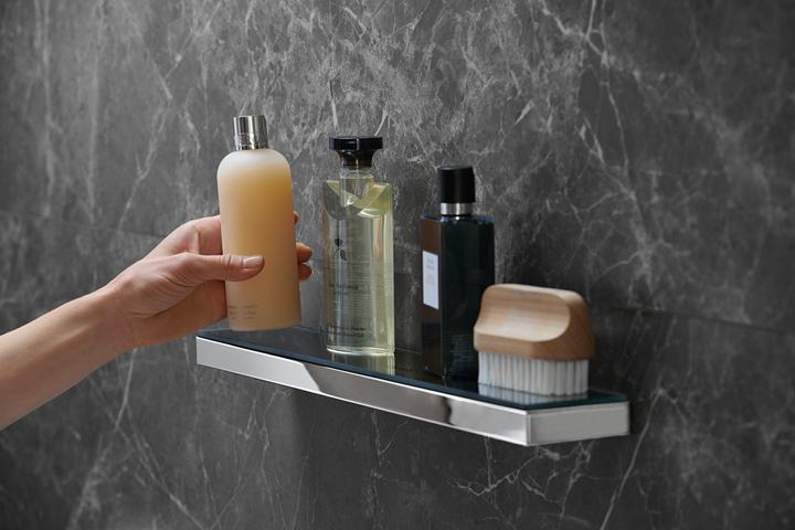 Produktbild hansgrohe 26844000 Ablage 500 Rainfinity chrom