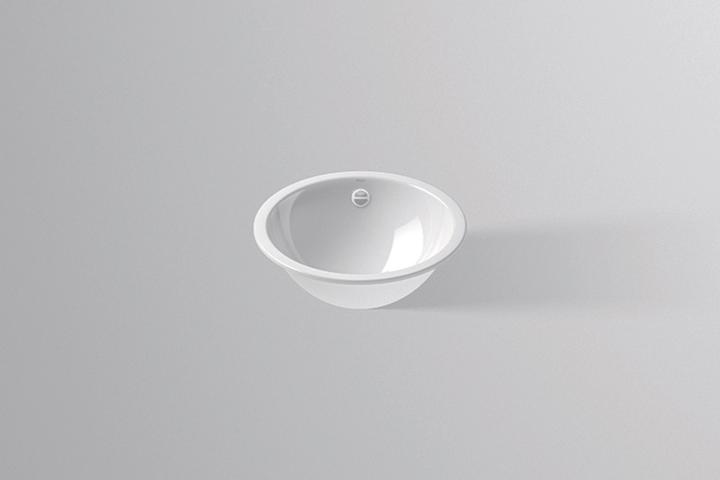 Produktbild Alape Unterbaubecken UB.K400, rund Ø 35,9cm, 2031700000, weiss (480 mm, 480 mm)