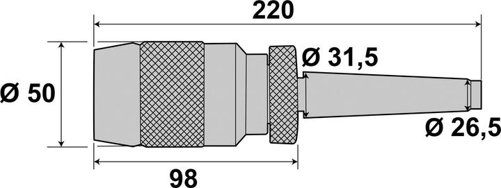 Actual product image Paulimot Schnellspann-Bohrfutter 1-16 mm + Kegeldorn MK4 / M16 / B18