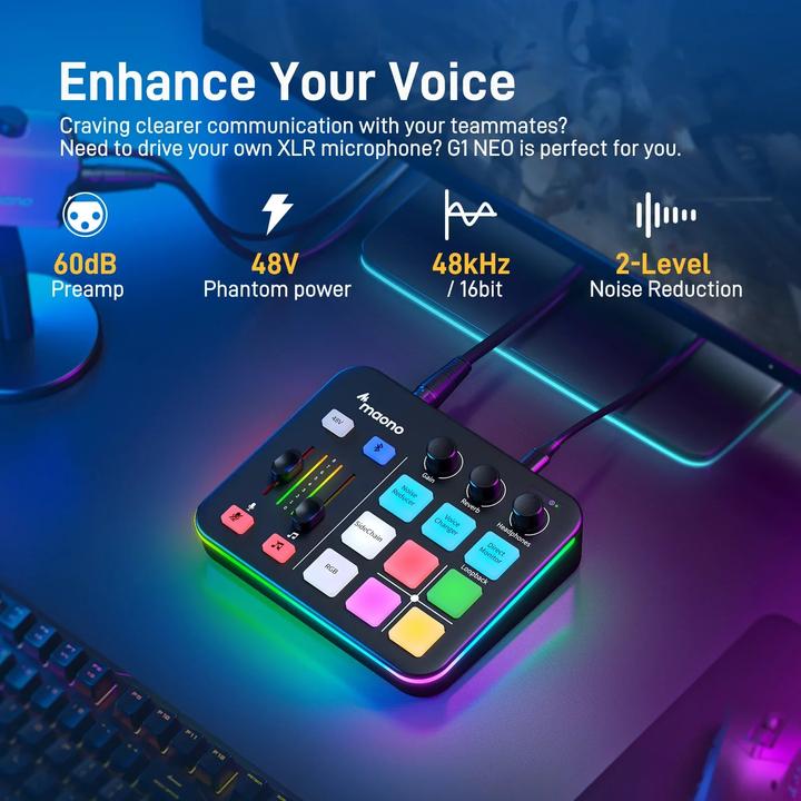 Actual product image Maono G1 NEO Gaming Audio Mixer (USB-C)