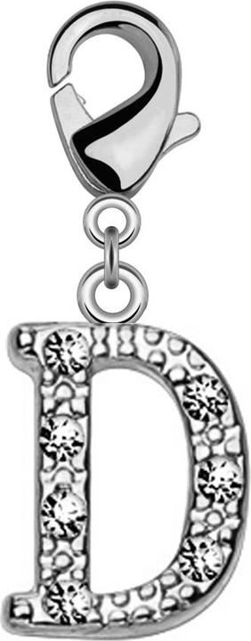 Immagine prodotto Hollywood Body Jewelry Ciondolo con lettera D in cristallo (Ottone)