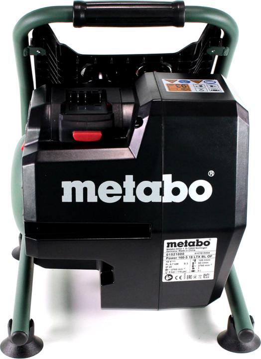 Immagine prodotto Metabo Power 160-5 18 LTX BL OF Compressore a batteria 18 V 8,0 bar Brushless + 1x pacco batteria LiHD 4,0 (8 bar, 5 l)
