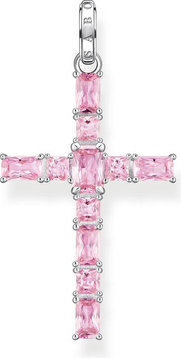 Image du produit Thomas Sabo Pendentif croix pierres roses argent (Argent 925)