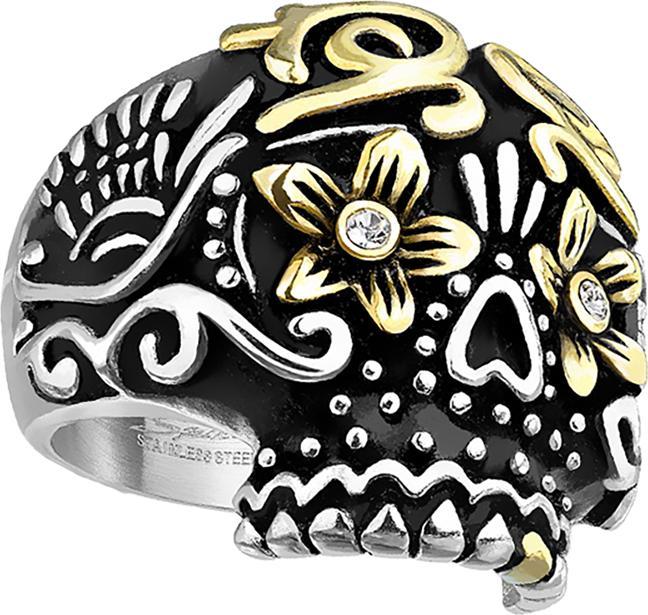 Immagine prodotto Star Piercing Anello in argento Giorno dei morti teschio di zucchero (67, 950 Platino)