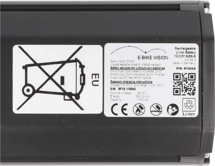 Immagine prodotto E-Bike-Vision Batteria Bosch Active (630 Wh, Batteria E-Bike)