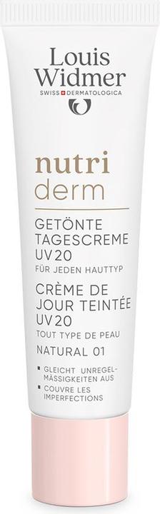 Widmer Louis Nutriderm getönte Tagescreme UV20 natural 01 ohne Parfum 30 ml (30 ml, Getönte Tagescreme, SPF 20)