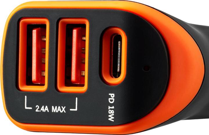 Produktbild Canyon KFZ-Ladegerät 3Port 2xUSB-A,USB-C PD /orange