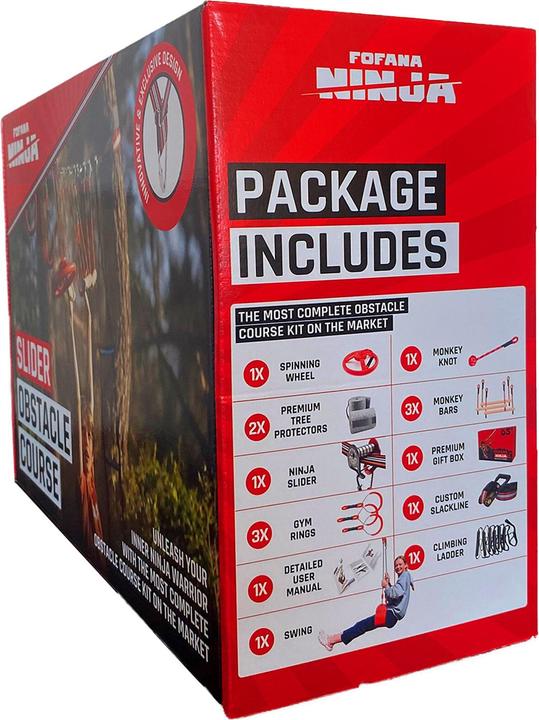 Actual product image Fofana Ninja Warrior Obstacle Course - 45 pieces (20 m)