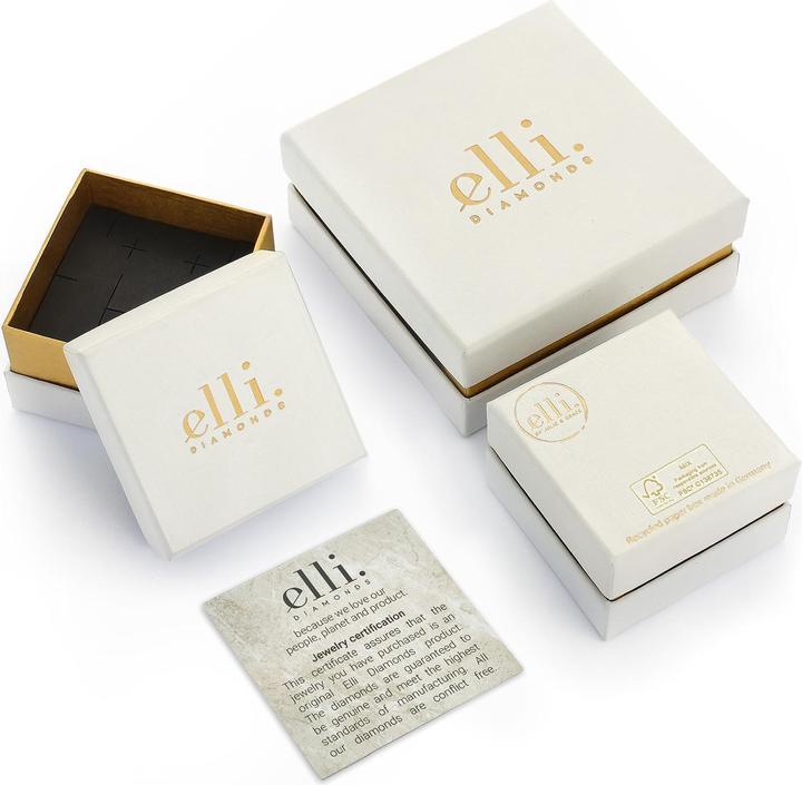 Produktbild Elli DIAMONDS Ring Basic Memoire Diamant (0.04 ct) 2er Set 925 Silber (58, 925 Silber)