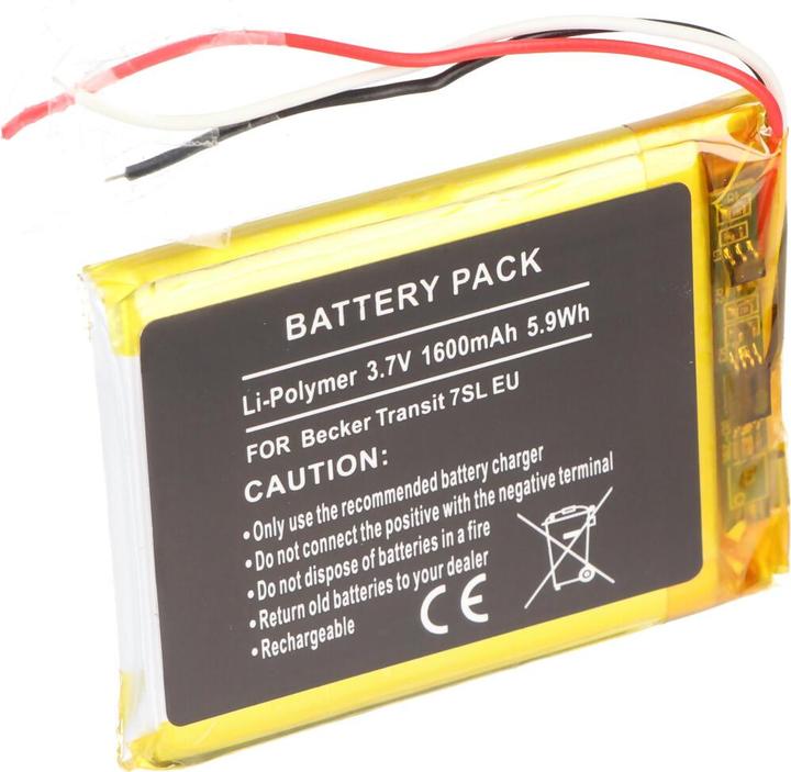 Immagine prodotto AccuCell Batteria adatta al dispositivo di navigazione Becker Transit 7SL UE Li-Polymer 3.7V 1600mAh 5.9Wh
