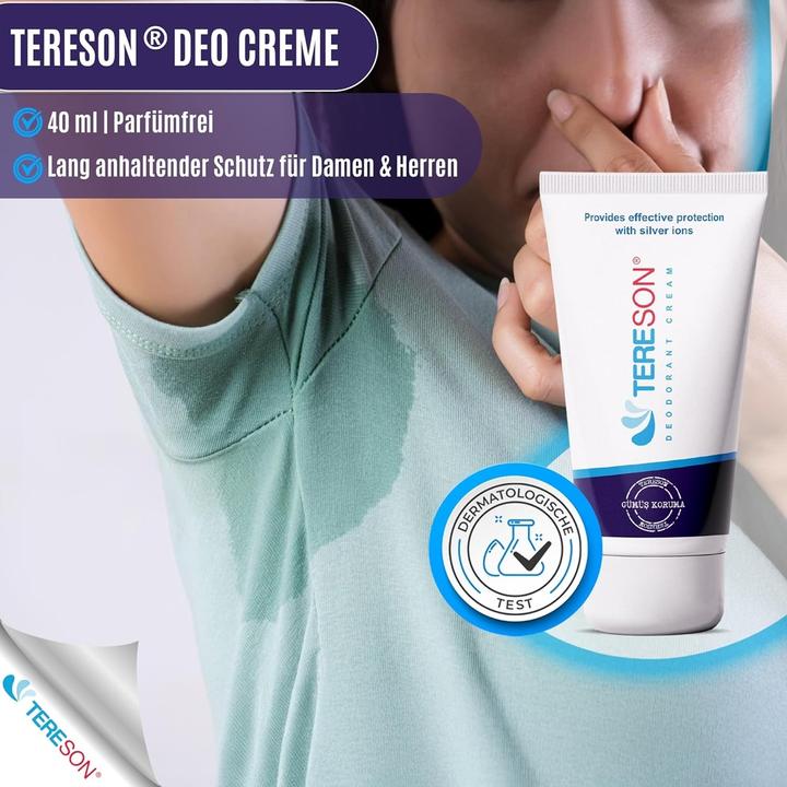 Actual product image Tereson Cream deodorant, long-term protection against body odour with silver ion formula (Crème, Spray)