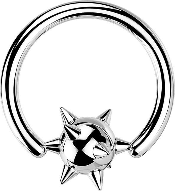 Immagine prodotto Star Piercing Anello di chiusura in argento Palla con coni (Acciaio chirurgico 316L, senza ottone)