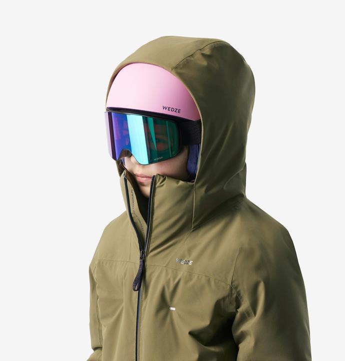 Produktbild Wedze Skijacke Kinder wattiert warm wasserdicht - Piste 500 khaki (146)