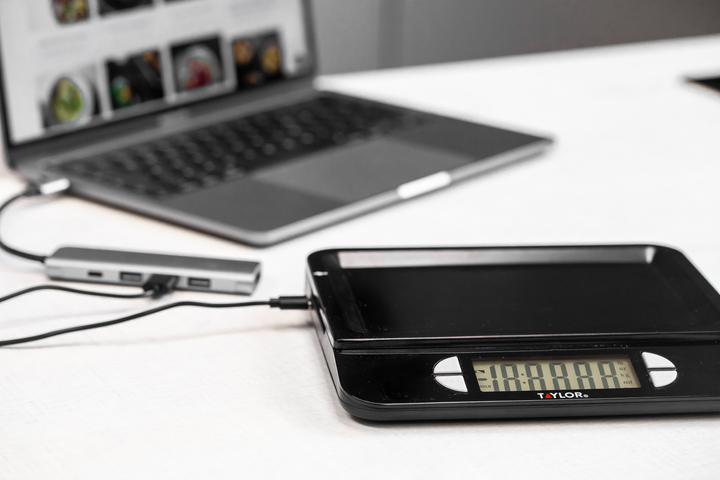 Actual product image Taylor's Dual USB Rechargeable Digital Scale