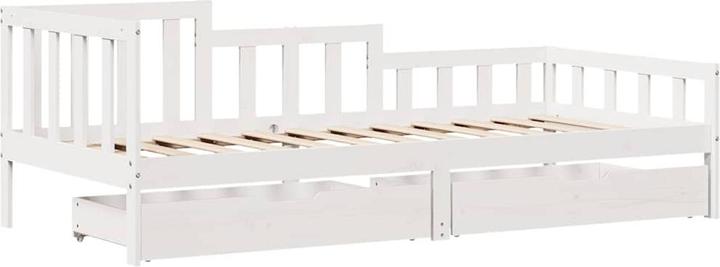 Produktbild VidaXL Tagesbett Gästebett Bettsofa Schlafsofa Schubladen 90x190cm Massivholz (90 x 190 cm)