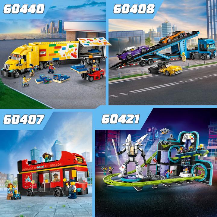 Actual product image LEGO Rollercoaster with robot mech (60421, LEGO City)