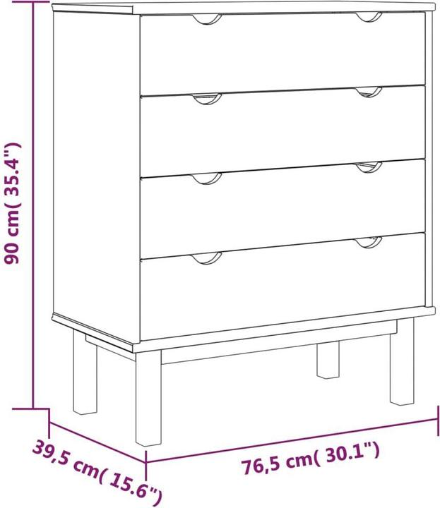 Image du produit VidaXL Davion (76,5 x 39,5 x 90 cm)