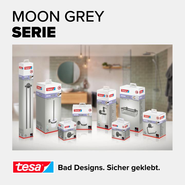 Actual product image tesa MOON GREY Towel hook incl. adhesive solution without drilling