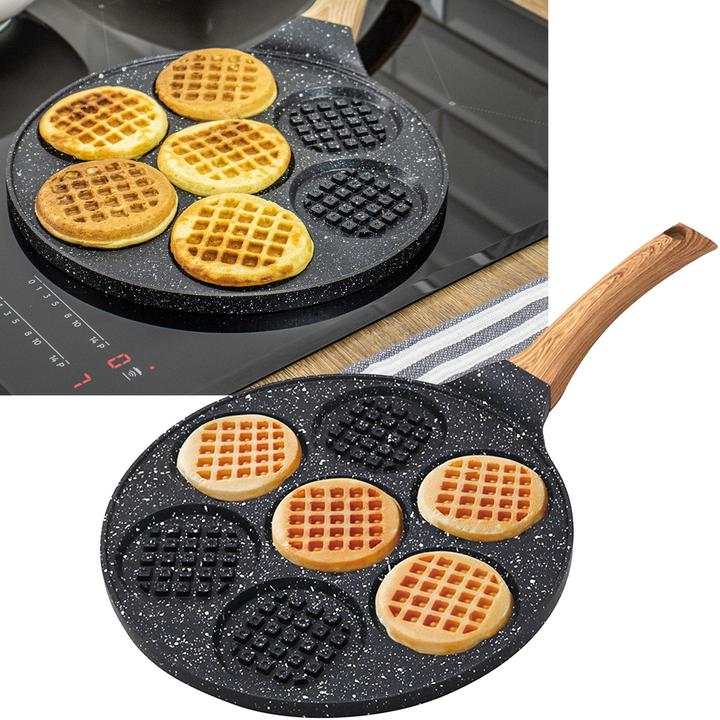 Image du produit Kinghoff Mini poêle à gaufres avec revêtement antiadhésif, 26,5 cm (26.50 cm, Poêle à crêpe)