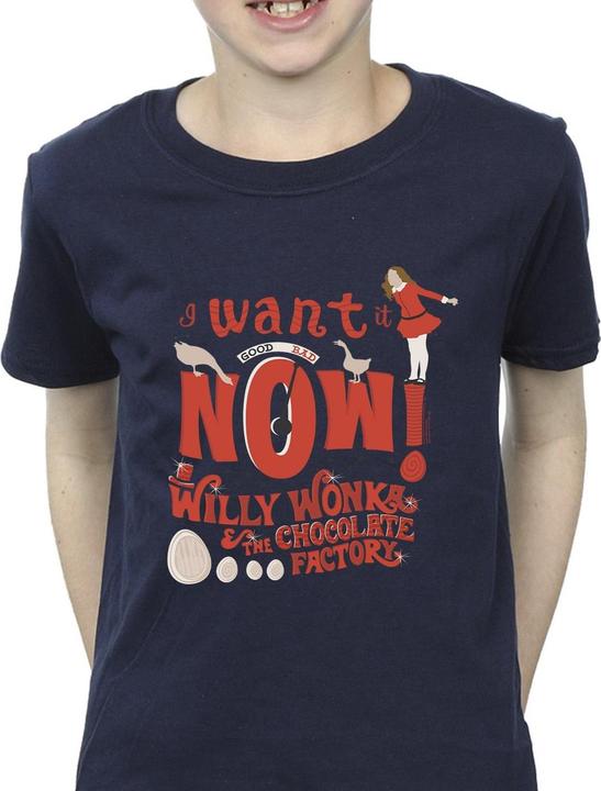 Actual product image Willy Wonka & the Chocolate Factory Boys Verruca Salt I Want It Now T-Shirt (152, 158)