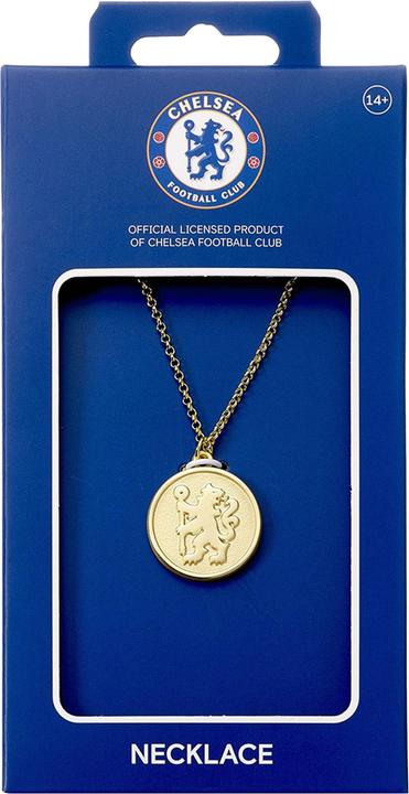 Actual product image Chelsea FC Gold Painted Crest Necklace & Pendant (100% synthetic material)
