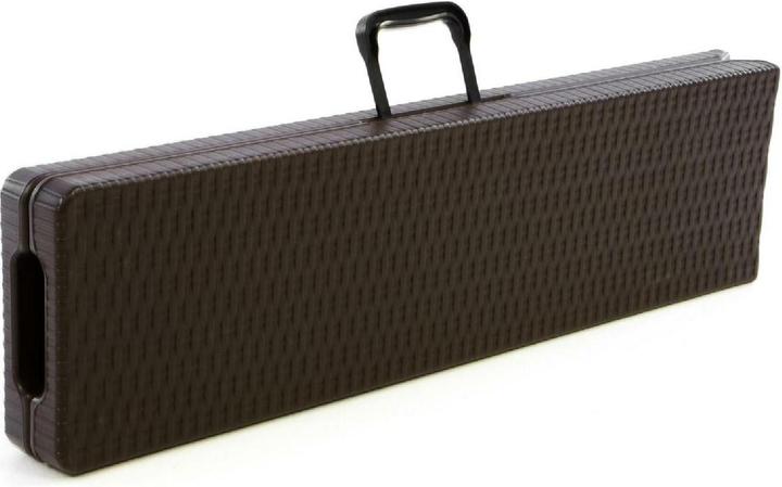 Produktbild VCM Gartengarnitur 1 Tisch 2 Bänke klappbar Rattanoptik Bierzeltgarnitur 180cm braun (25 cm)