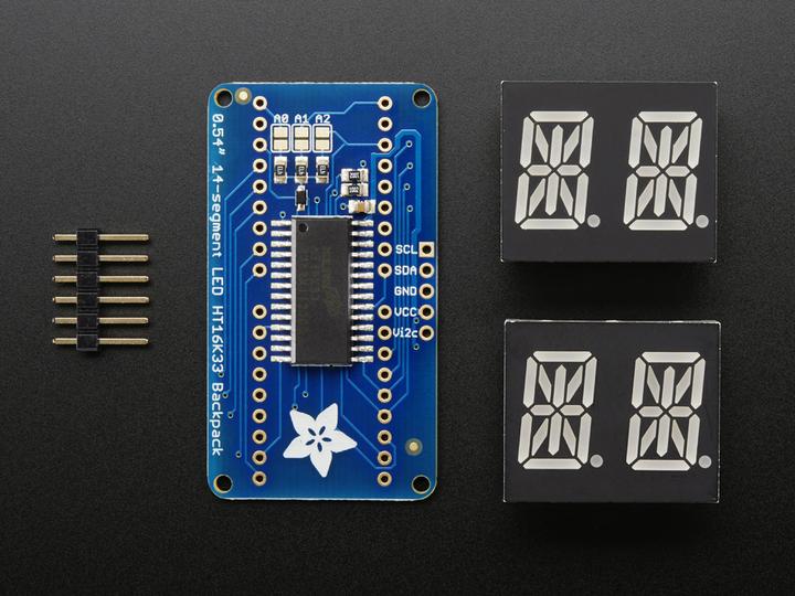 Produktbild Adafruit Alphanumerisches Display Grün 4 Zeichen I2C (Display)