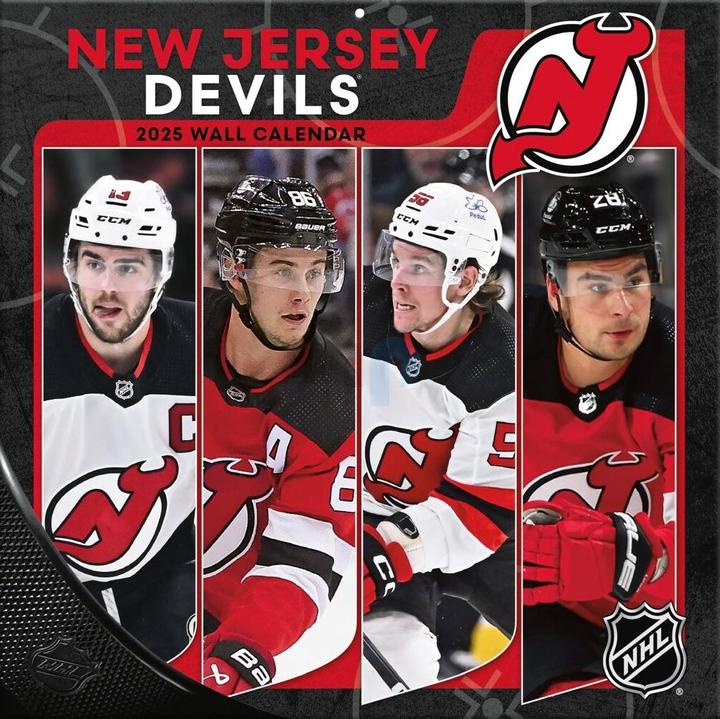 Actual product image NHL - New Jersey Devils - 30.5 x 30.5 cm team wall calendar 2025 (30.5 x 30.5 cm, French, Italian, Spanish, German, English)