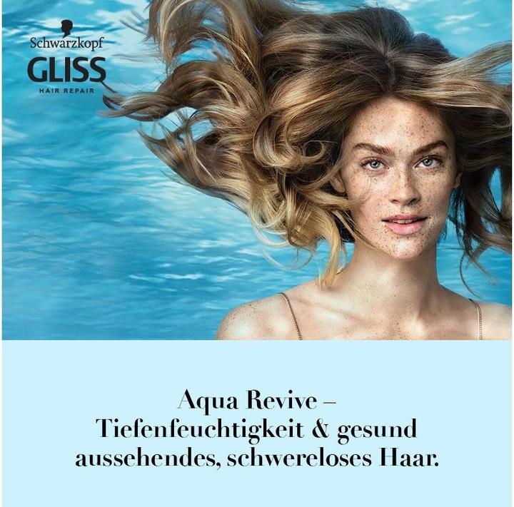 Immagine prodotto Schwarzkopf Gliss Aqua Revive Maschera Idratante in Barattolo 300 ml, Trattamento Riparatore per Capelli (300 ml)