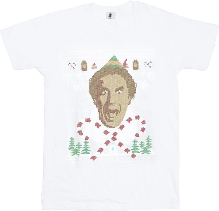 Actual product image Elf Mens Christmas Fair Isle T-Shirt (L)