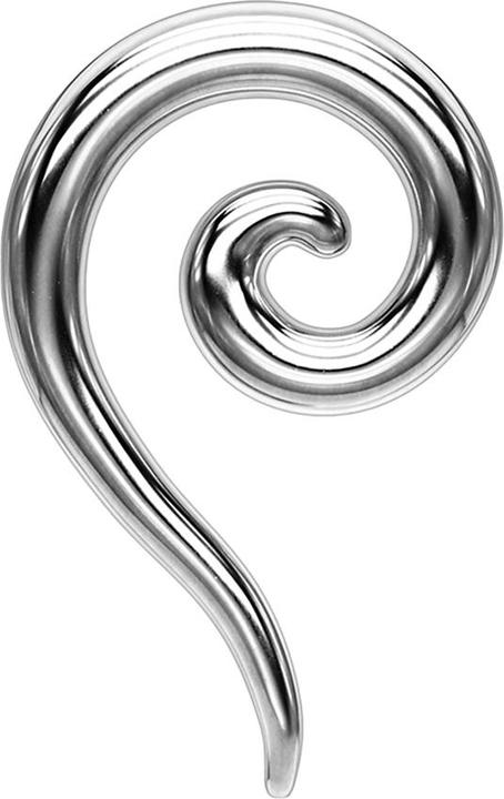 Actual product image Star Piercing Taper expansion spiral silver (Surgical steel 316L)
